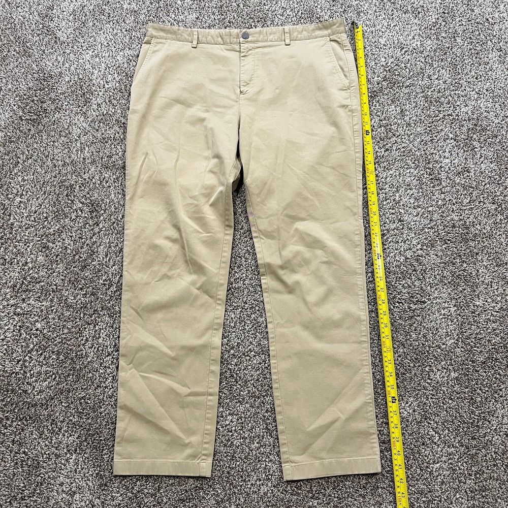 Spoke Heroes Pants Mens 38x31 Build C Beige Chino Trouser Straight Zip Fly